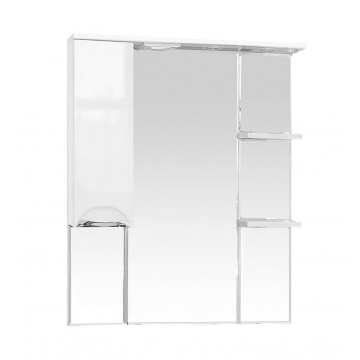 Зеркало-шкаф Misty Жасмин 80 L белый эмаль