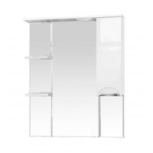Зеркало-шкаф Misty Жасмин 80 R белый эмаль