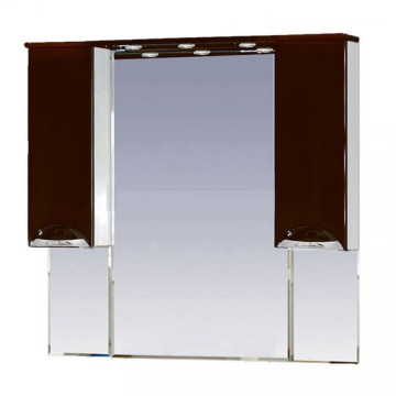Зеркало-шкаф Misty Жасмин 105 коричневый эмаль