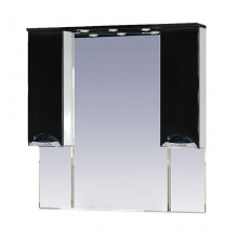 Зеркало-шкаф Misty Жасмин 105 черный эмаль