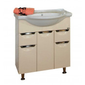 Тумба Misty 76 с 2 ящиками бежевая эмаль