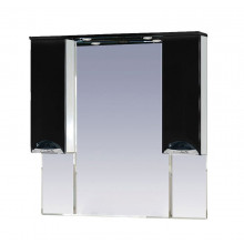 Зеркало-шкаф Misty Жасмин 95 черный эмаль
