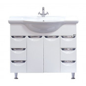 Тумба Misty 95 6 ящиков белая эмаль