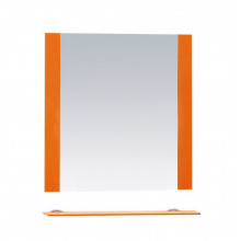 Зеркало Misty Жасмин 70 оранжевое с полочкой