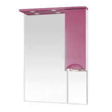 Зеркало-шкаф Misty Жасмин 65 R розовый пленка