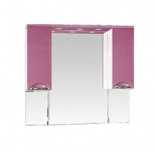 Зеркало-шкаф Misty Жасмин 105 розовый пленка