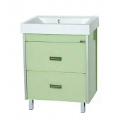 Тумба с раковиной Misty Джулия Qvatro 65 с 2 ящиками салатовая