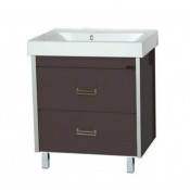 Тумба Misty Джулия Qvatro 75 с 2 ящиками коричневая