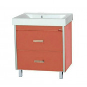 Тумба Misty Джулия Qvatro 75 с 2 ящиками оранжевая