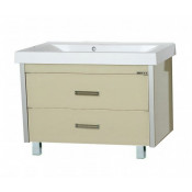 Тумба с раковиной Misty Джулия Qvatro 105 с 2 ящиками бежевая Beidge