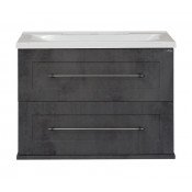 Тумба под раковину Misty Марта 70 подвесная темный бетон