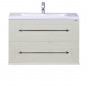 Тумба Misty 80 подвесная белая фактурная