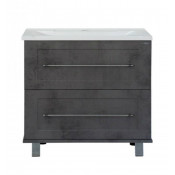 Тумба с раковиной Misty Марта 80 напольная темный бетон