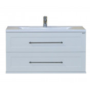 Тумба Misty 100 подвесная белая фактурная