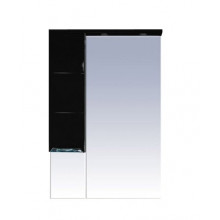 Зеркало-шкаф Misty Петра 65 L черный эмаль