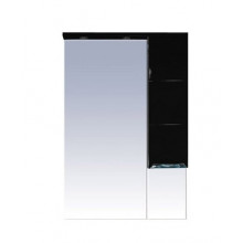 Зеркало-шкаф Misty Петра 65 R черный эмаль