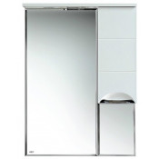 Зеркало-шкаф Misty Петра 75 R белый эмаль