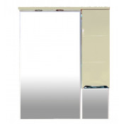 Зеркало-шкаф Misty Петра 75 R бежевый эмаль