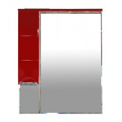 Зеркало-шкаф Misty Петра 75 L красный эмаль