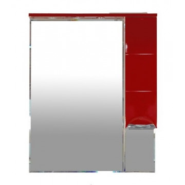 Зеркало-шкаф Misty Петра 75 R красный эмаль