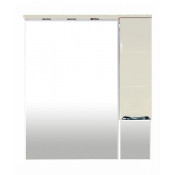 Зеркало-шкаф Misty Петра 90 R белый эмаль