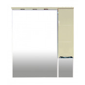 Зеркало-шкаф Misty Петра 90 R бежевый эмаль