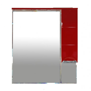 Зеркало-шкаф Misty Петра 90 R красный эмаль