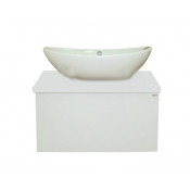 Тумба с раковиной Misty Ива 70 подвесная 1 ящик белая пленка