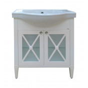 Тумба с раковиной Misty Анна 80 белая эмаль