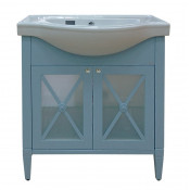 Тумба с раковиной Misty Анна 80 голубая матовая