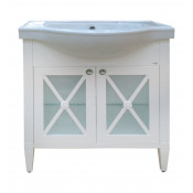 Тумба с раковиной Misty Анна 90 белая эмаль