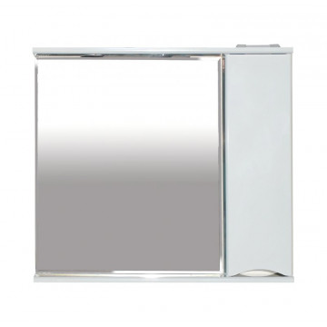 Зеркало-шкаф Misty Элвис 85 R белый эмаль