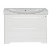 Тумба с раковиной Misty Элвис 105 напольная белая эмаль