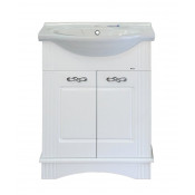Тумба с раковиной Misty Эльбрус 65 белая эмаль