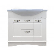 Тумба с раковиной Misty Эльбрус 80 белая эмаль