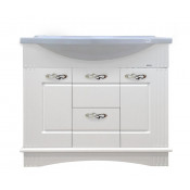 Тумба с раковиной Misty Эльбрус 90 белая эмаль