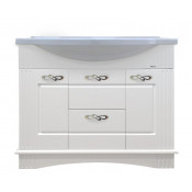 Тумба с раковиной Misty Эльбрус 100 белая эмаль