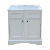 Тумба с раковиной Misty Герда 80 белая эмаль