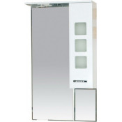 Зеркало-шкаф Misty Квадро 60 R белая эмаль с подсветкой