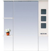 Зеркало-шкаф Misty Квадро 90 R бежевая эмаль с подсветкой