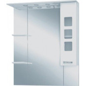 Зеркало-шкаф Misty Квадро 90 R белая эмаль с подсветкой