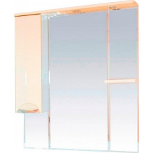 Зеркало-шкаф Misty Кристи 90 L бежевая эмаль с подсветкой