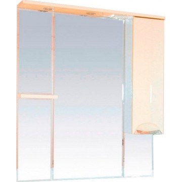 Зеркало-шкаф Misty Кристи 90 R бежевая эмаль с подсветкой