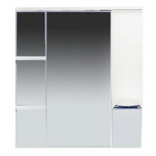 Зеркало-шкаф Misty Кристи 90 R белая эмаль с подсветкой