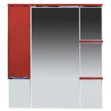 Зеркало-шкаф Misty Кристи 90 L красная эмаль с подсветкой