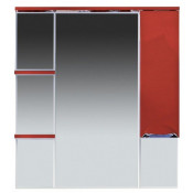 Зеркало-шкаф Misty Кристи 90 R красная эмаль с подсветкой