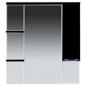 Зеркало-шкаф Misty Кристи 90 R черная эмаль с подсветкой
