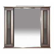 Зеркало-шкаф Misty Дублин 90 орех/стекло