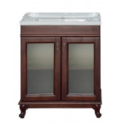 Тумба с раковиной Misty Дублин 70 орех/стекло