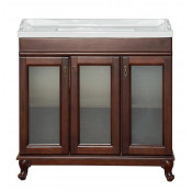 Тумба с раковиной Misty Дублин 80 орех/стекло